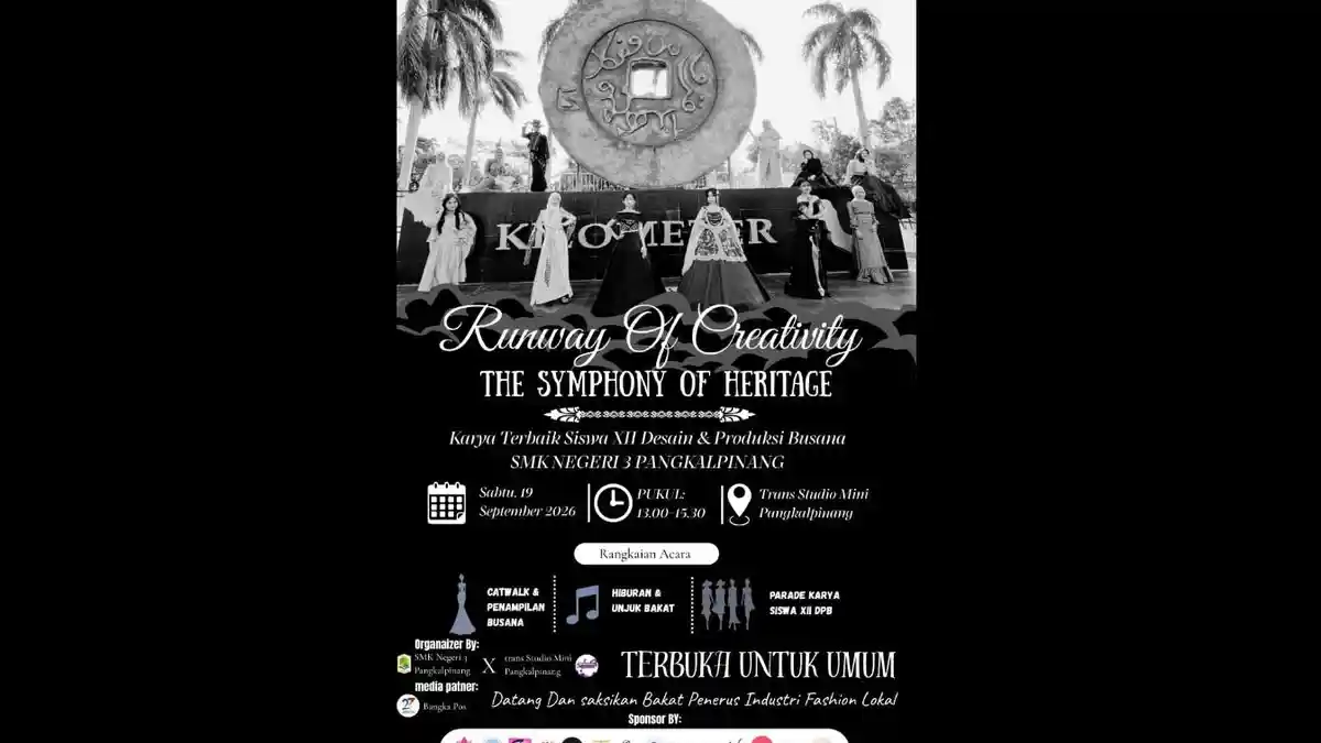 SMKN 3 Pangkalpinang Gelar Runway of Creativity, Angkat Keindahan Cual, Batik dan Songket